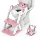 Toddler Toilet Training Seat with Adjustable Step Ladder & Soft Cushion