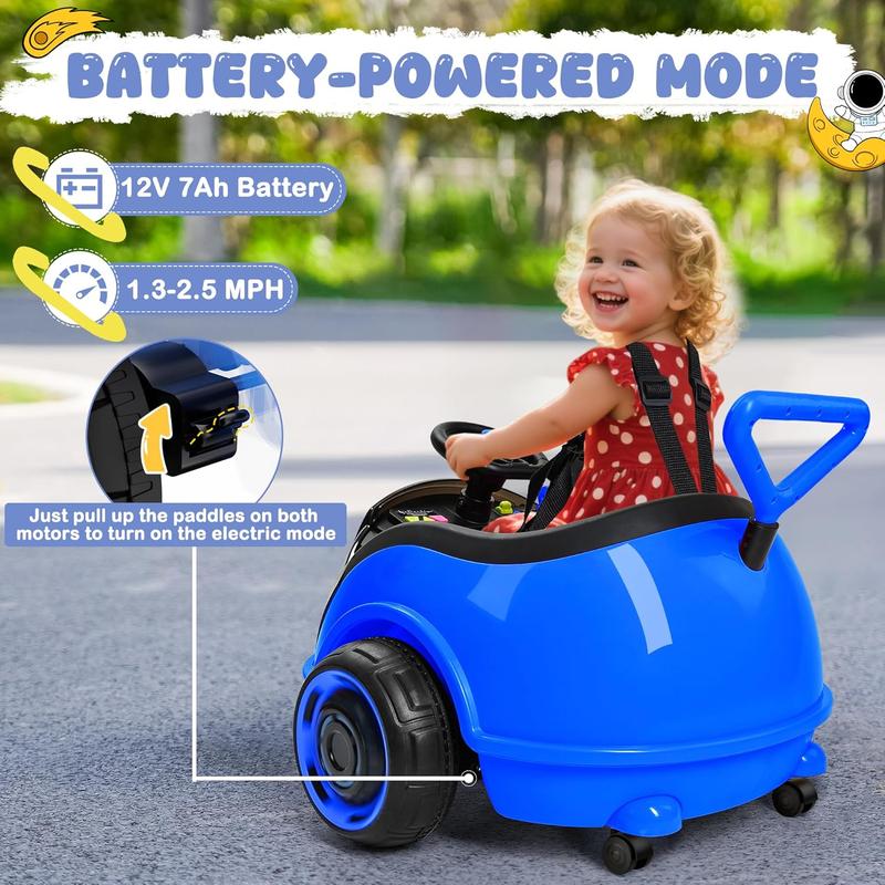 Electric 3-in-1 Toddler Ride On Car with Parent Remote & LED Display