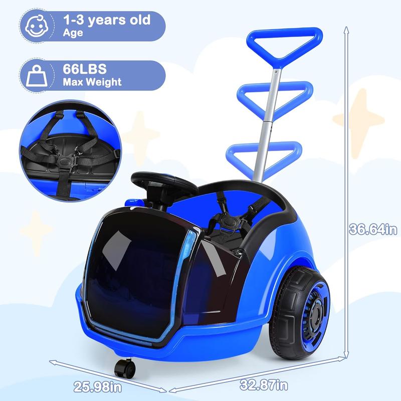 Electric 3-in-1 Toddler Ride On Car with Parent Remote & LED Display