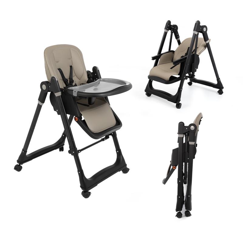 5-in-1 Baby High Chair with Adjustable Recline, Tray & Foldable Design