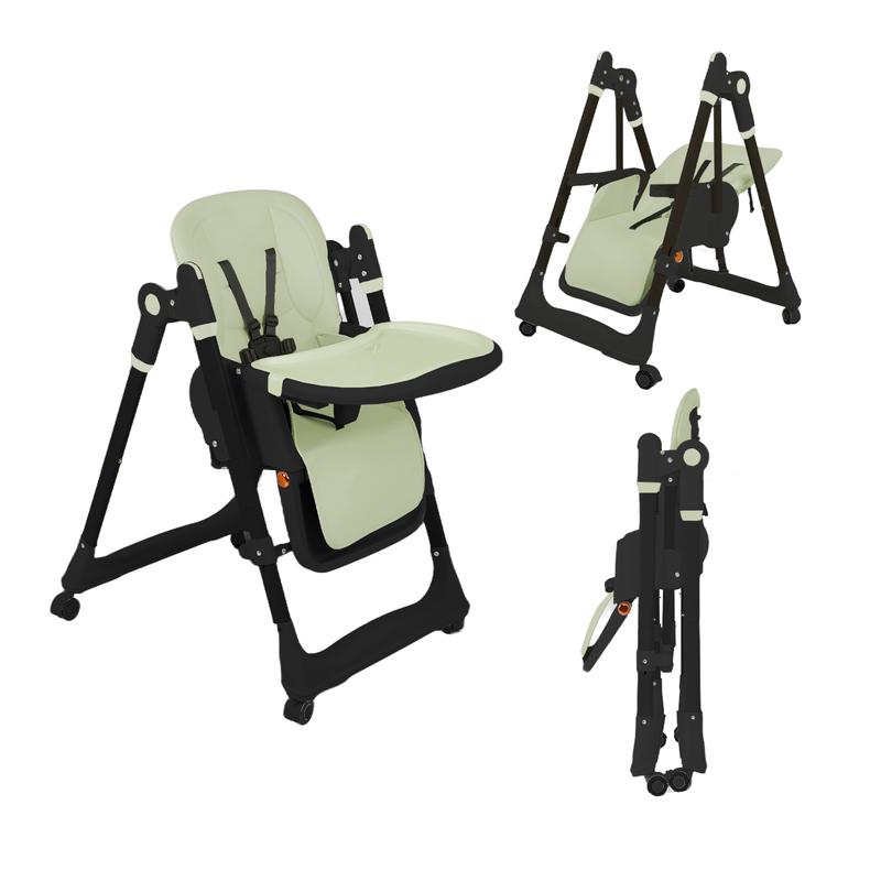 5-in-1 Baby High Chair with Adjustable Recline, Tray & Foldable Design
