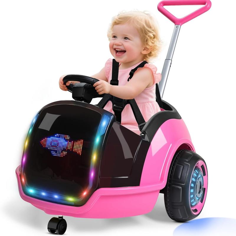 Electric 3-in-1 Toddler Ride On Car with Parent Remote & LED Display